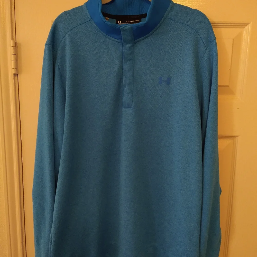 Under Armour Golf Cold Gear Quarter Snap Pullover Men's sz XXL Loose Fit. - Picture 3 of 6